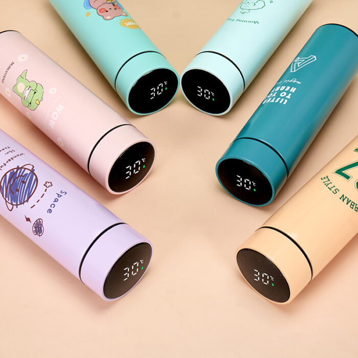Smart Water Bottle Insulated Stainless Steel Flask with LED Temp Display And Tea Infuser