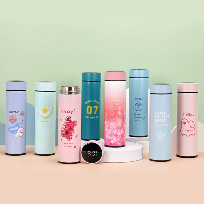 Smart Water Bottle Insulated Stainless Steel Flask with LED Temp Display And Tea Infuser