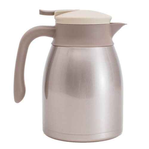 Insulated 304 Stainless Steel Coffee Carafe for Liquids with Press Button Top Heat Cold Retention