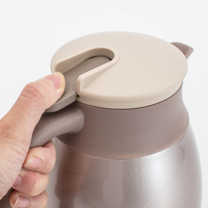 Insulated 304 Stainless Steel Coffee Carafe for Liquids with Press Button Top Heat Cold Retention