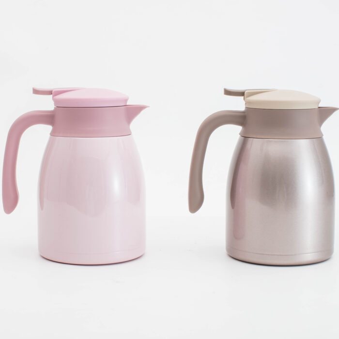 Insulated 304 Stainless Steel Coffee Carafe for Liquids with Press Button Top Heat Cold Retention