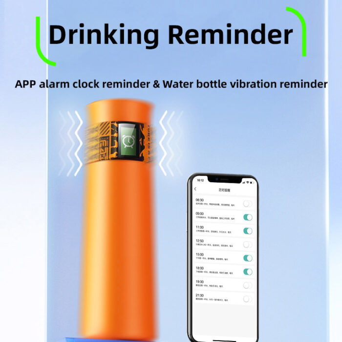 Smart Water Bottle With Intake Record Monitoring & Reminder APP Bluetooth TFT Temperature Display