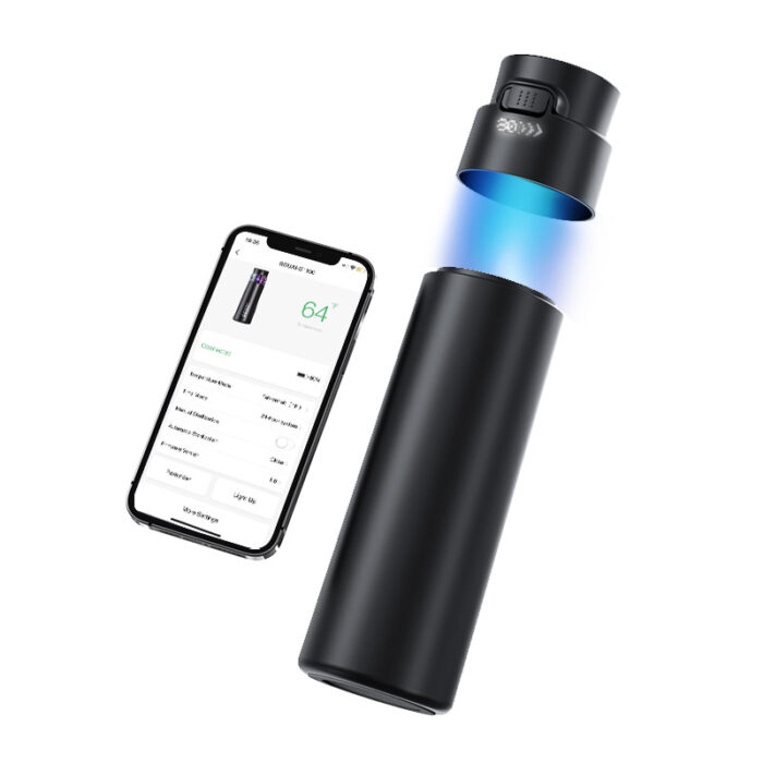 Smart Water Bottle with UVC & APP Intake Record Drink Reminder LED Temperature Display