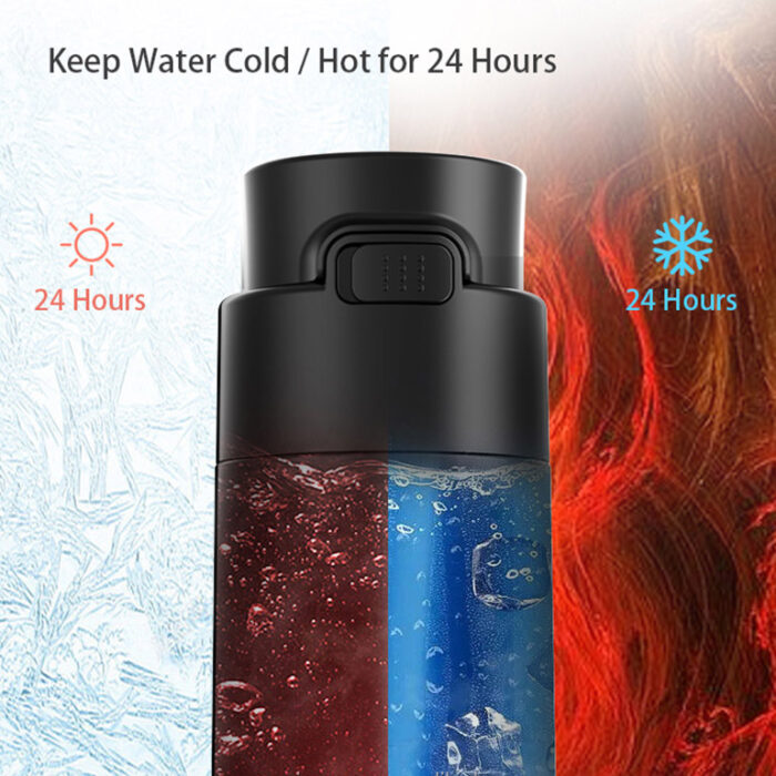 Smart Water Bottle with UVC & APP Intake Record Drink Reminder LED Temperature Display