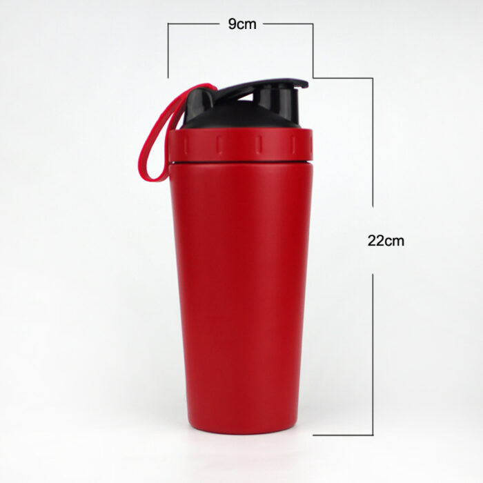 Stainless Steel Protein Shaker Bottle Cup with Visible Window Leakproof BPA Free