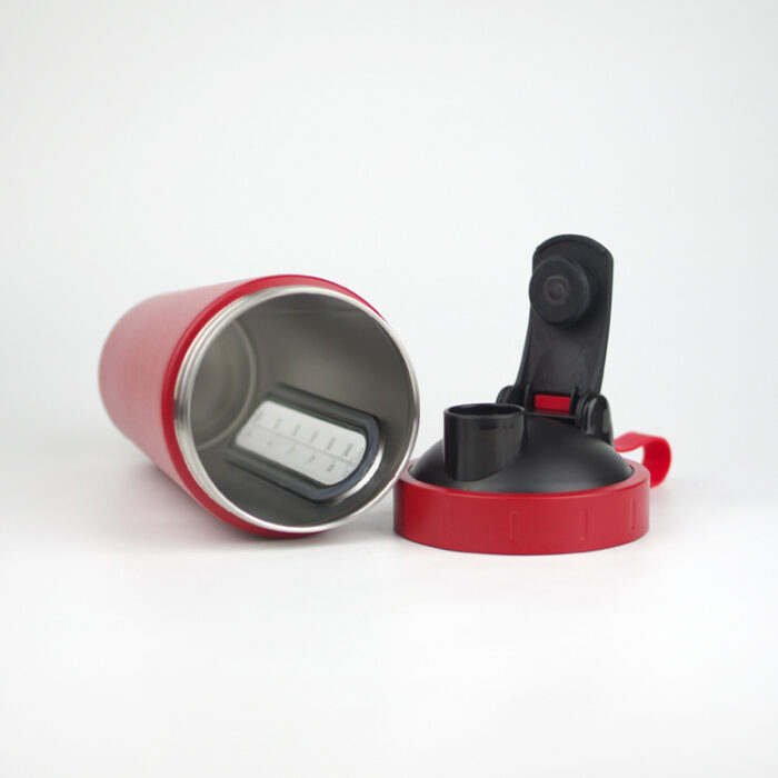 Stainless Steel Protein Shaker Bottle Cup with Visible Window Leakproof BPA Free