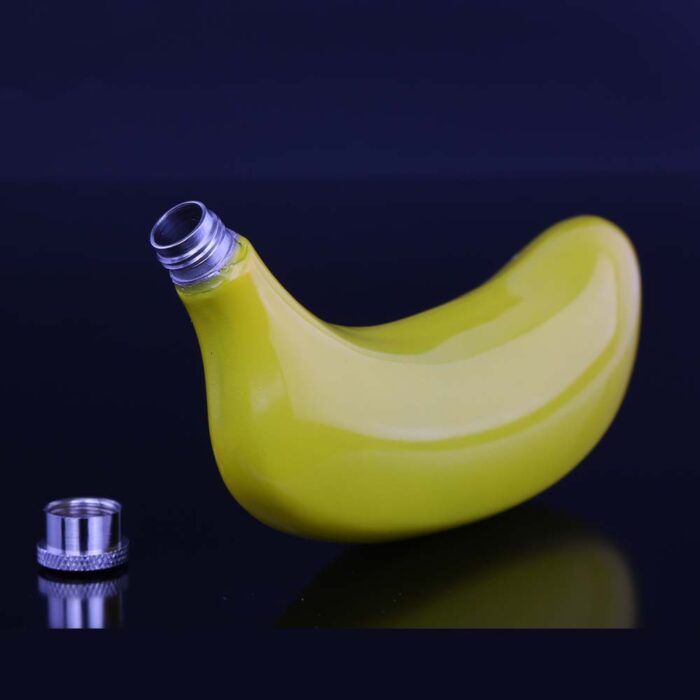 5 oz Pocket Hip Flask Portable Banana Shaped Alcohol Whiskey Bottle Stainless Steel Lightweight
