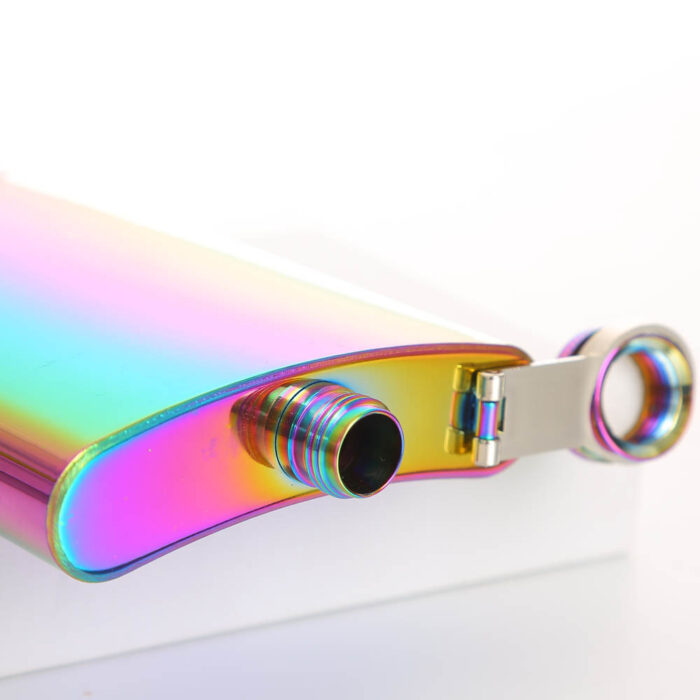 8 oz Stainless Steel Hip Flask Seven Color Electroplated Mini Portable for Barbecue Bar Party
