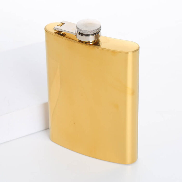 8 oz Stainless Steel Hip Flask Seven Color Electroplated Mini Portable for Barbecue Bar Party