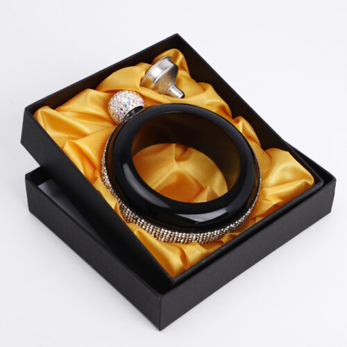 Bracelet Hip Flask Creative 304 Stainless Steel Whisky Liquor Bottle for Women Crystal Surround