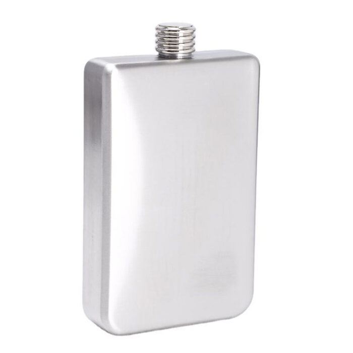 Customized Food Grade Stainless Steel Square Shape Hip Flask 9 oz Portable Whisky Wine Pot