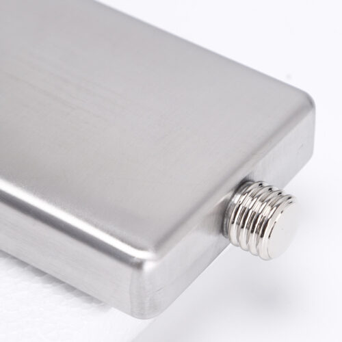 Customized Food Grade Stainless Steel Square Shape Hip Flask 9 oz Portable Whisky Wine Pot