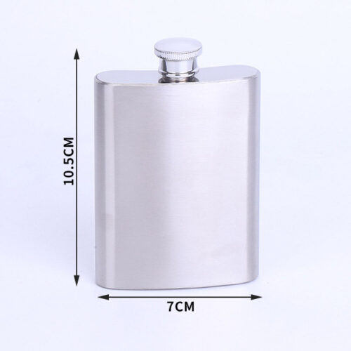 Customized Logo Stainless Steel Hip Flask With Screw Top for Alcohol Liquor Leak Proof Portable