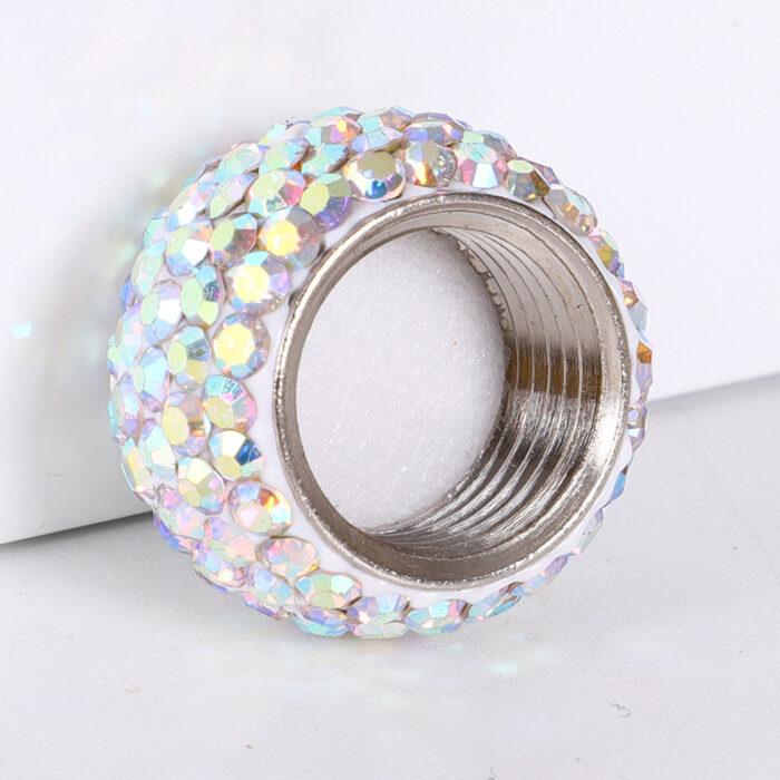 Factory Direct Hip Flask Stainless Steel Pocket Liquor Container with Rhinestone Cap for Women