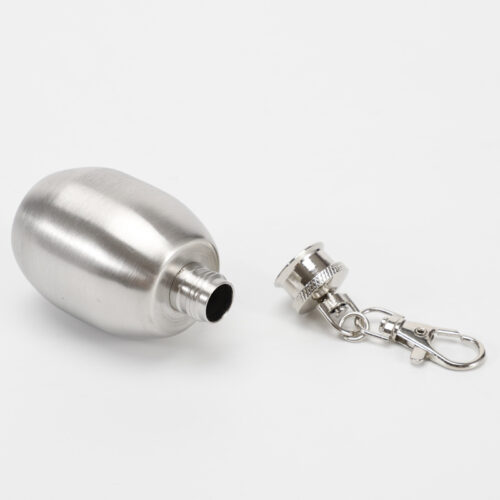 Mini Hip Flask With Keychain Stainless Steel Portable Wine Jar Shaped Whiskey Liquor Container