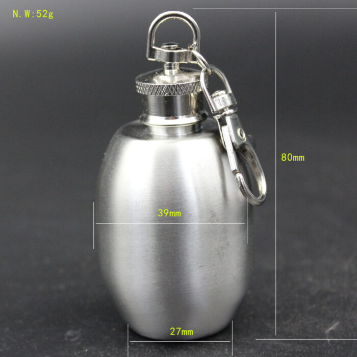 Mini Hip Flask With Keychain Stainless Steel Portable Wine Jar Shaped Whiskey Liquor Container