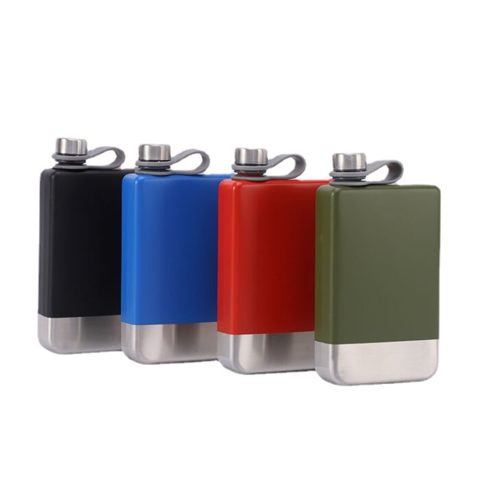Premium Wholesale 9oz Stainless Steel Hip Flask for Whiskey Business Gifts Leakproof Camping