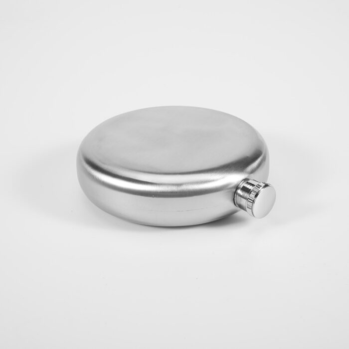 Round Hip Flask Portable Stainless Steel Wine Whiskey Liquid Container Factory Direct Wholesale