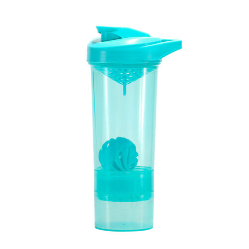 Shake Cup for Protein Powder with Storage Sports Water Bottle with Pill Tray Leak Proof