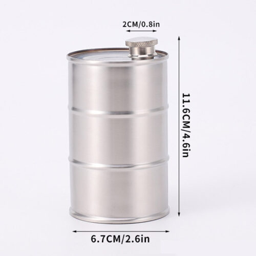 Stainless Steel Liquor Container Oil Barrel Hip Flask for Alcohol Whisky Drinking Outdoor Portable