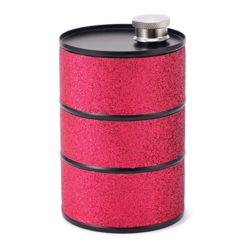 Stainless Steel Oil Drum Hip Flask 750ml Beer Barrel Wine Bottle Whiskey Liquor Container