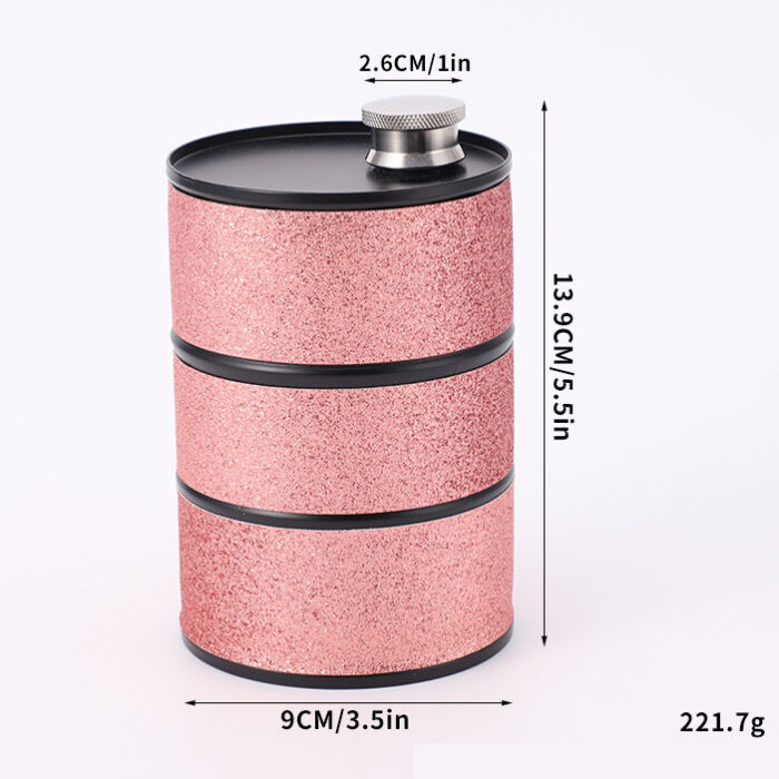 Stainless Steel Oil Drum Hip Flask 750ml Beer Barrel Wine Bottle Whiskey Liquor Container