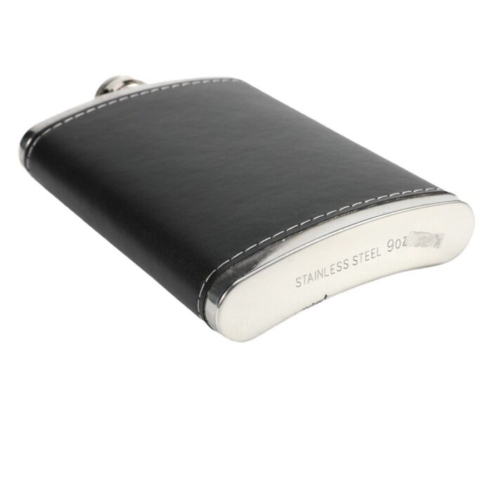 Wholesale PU Wrapped Stainless Steel Leather Hip Flask for Whisky for Men Women Travel Gift