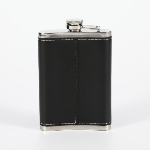Wholesale PU Wrapped Stainless Steel Leather Hip Flask for Whisky for Men Women Travel Gift