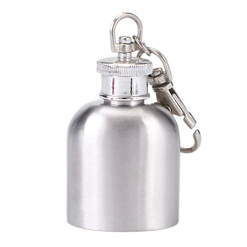 1 oz Mini Portable Pocket Keychain Hip Flask 188 Stainless Steel Alcohol Liquor Bottle