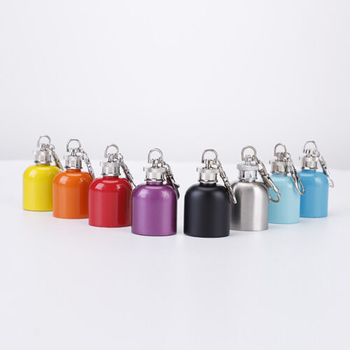 1 oz Mini Portable Pocket Keychain Hip Flask 188 Stainless Steel Alcohol Liquor Bottle