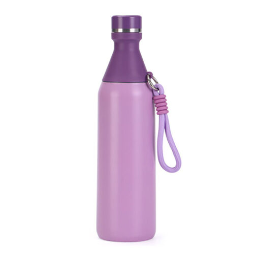 500ml Portable Vacuum Thermos Stainless Steel Travel Tumbler with Carrying Rope