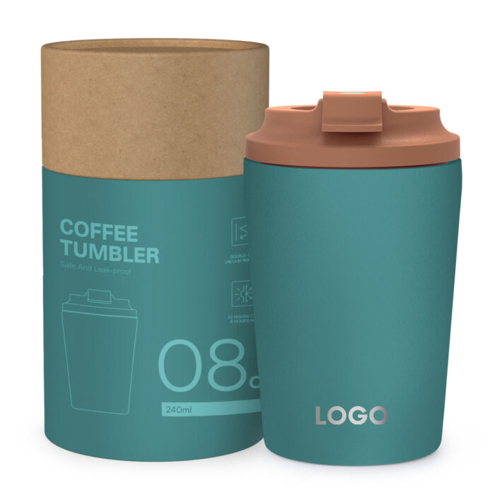 Custom 12 oz Insulated Travel Tumbler Double Wall Stainless Steel Reusable Leak-Proof Coffee Mug