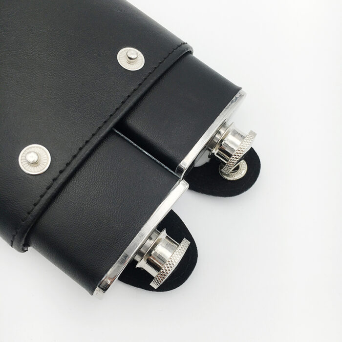Double 3oz PU Leather Hip Flasks Wholesale Custom Couple Liquor Containers for Outdoors S4006A99