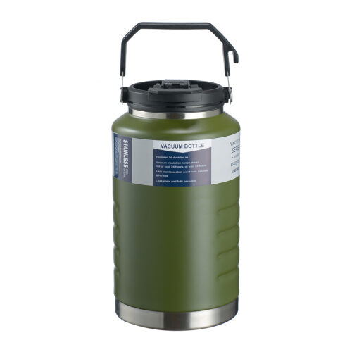 Double Wall Vacuum Thermos Jug Stainless Steel Water Bottle with Handle for Gym Sports