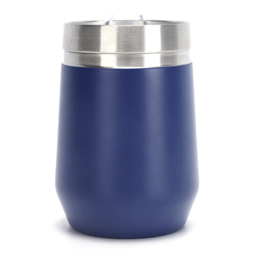 Eco Friendly Reusable Wine Mug Stainless Steel Vacuum Insulated Coffee Tumbler with Lid