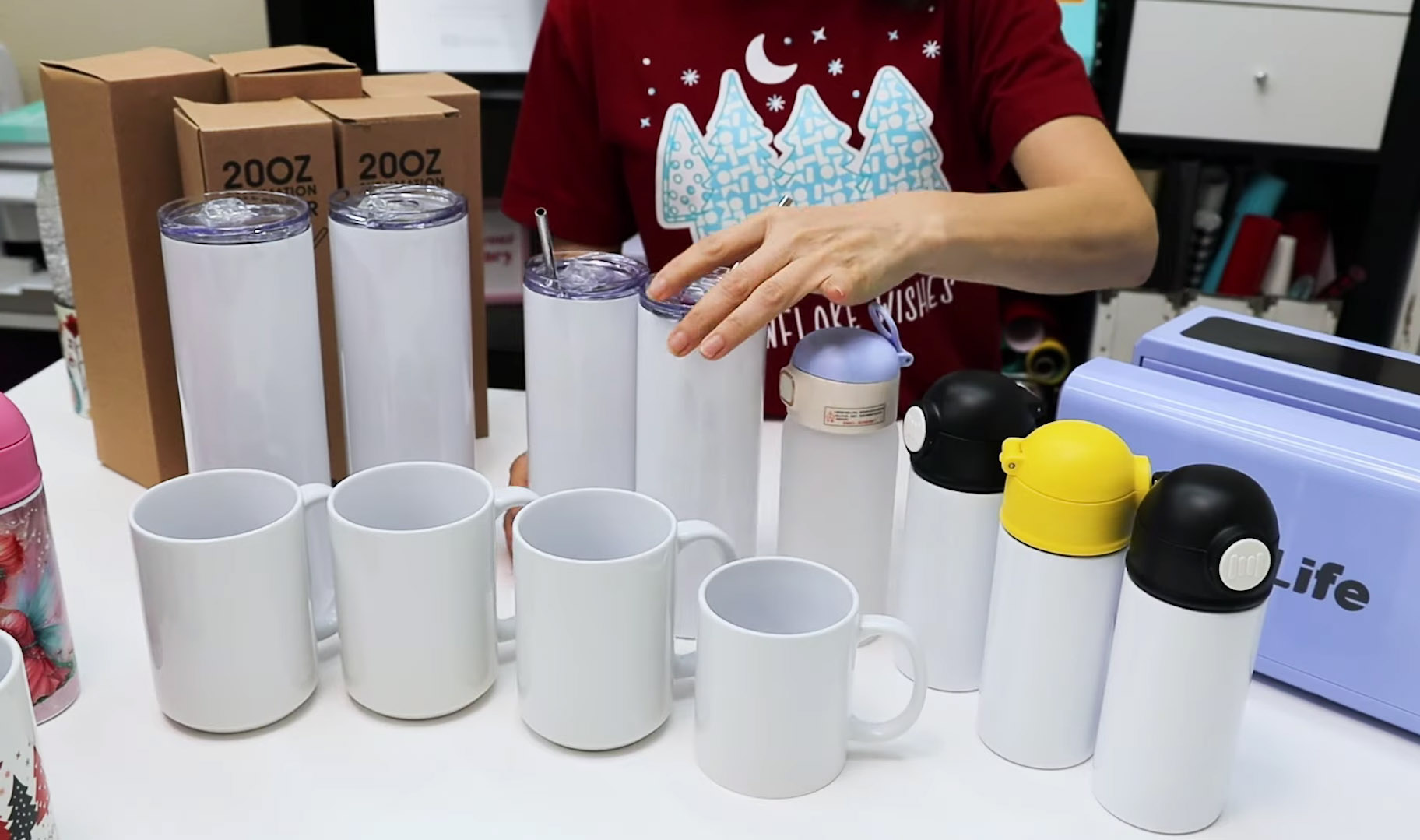 Heat Press Sublimation Tumblers Mugs-5 Heat Press Sublimation Tumblers Mugs