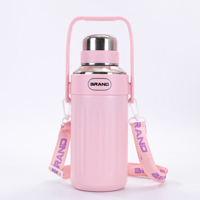 Hot and Cold Thermos Bottle Large Capacity Outdoor Water Jug Stainless Steel with Handle