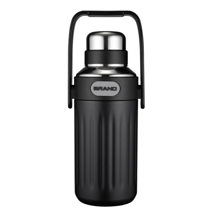 Hot and Cold Thermos Bottle Large Capacity Outdoor Water Jug Stainless Steel with Handle