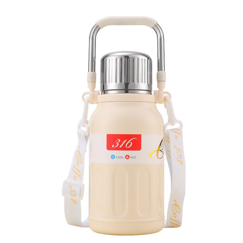 Large Capacity 316 Stainless Steel Portable Thermos Bottle Outdoor Water Jug with Handle