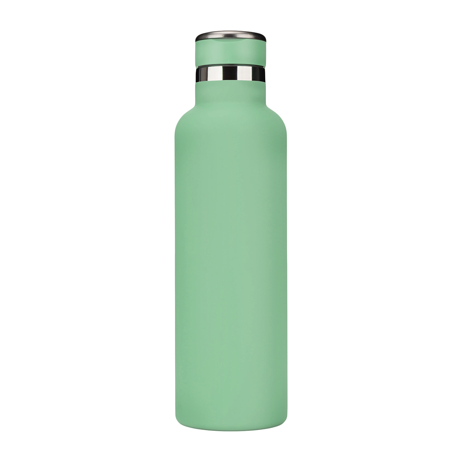Standard Mouth Water Bottle Soft Touch Stainless Steel Metal Handle Hydro Vacuum Flask