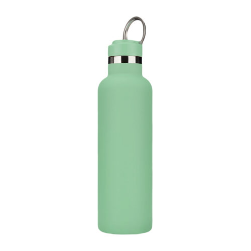 Standard Mouth Water Bottle Soft Touch Stainless Steel Metal Handle Hydro Vacuum Flask