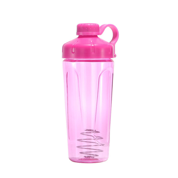 Gym Protein Shaker Cup Fitness Plastic Sports Water Bottle with Whisk Ball for Mixing Supplements