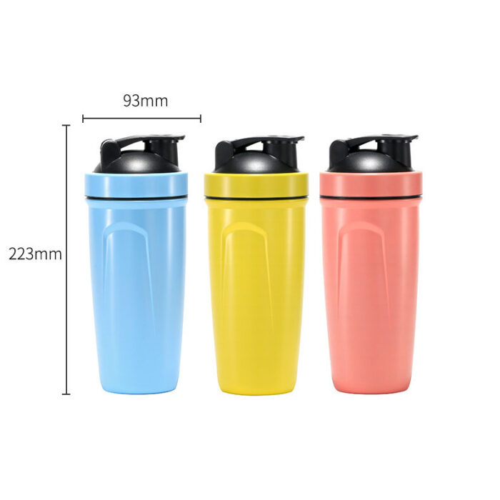 Minimalist Gym Protein Shaking Cup Single Walled 188 Stainless Steel Custom logo Water Bottle