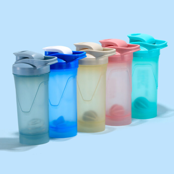Premium Sports Shaker Bottles with Handle BPA Free for Protein Mixes and Supplement