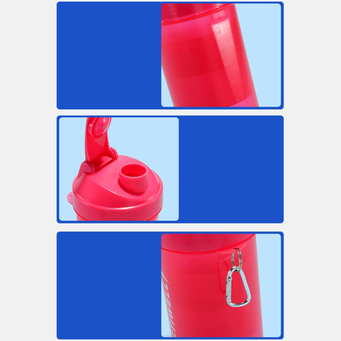 Protein Shaker Cup Gym Fitness Sports Bottle With Pill Organizer Powder Storage And Mix Ball
