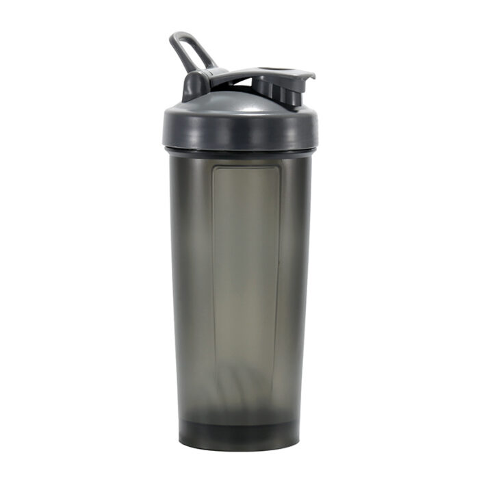 Sports Plastic Protein Shaker Bottles with Handle and Wide Mouth BPA Free Portable for Gym