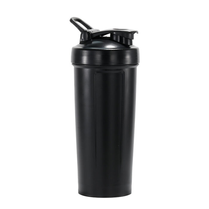 Sports Plastic Protein Shaker Bottles with Handle and Wide Mouth BPA Free Portable for Gym