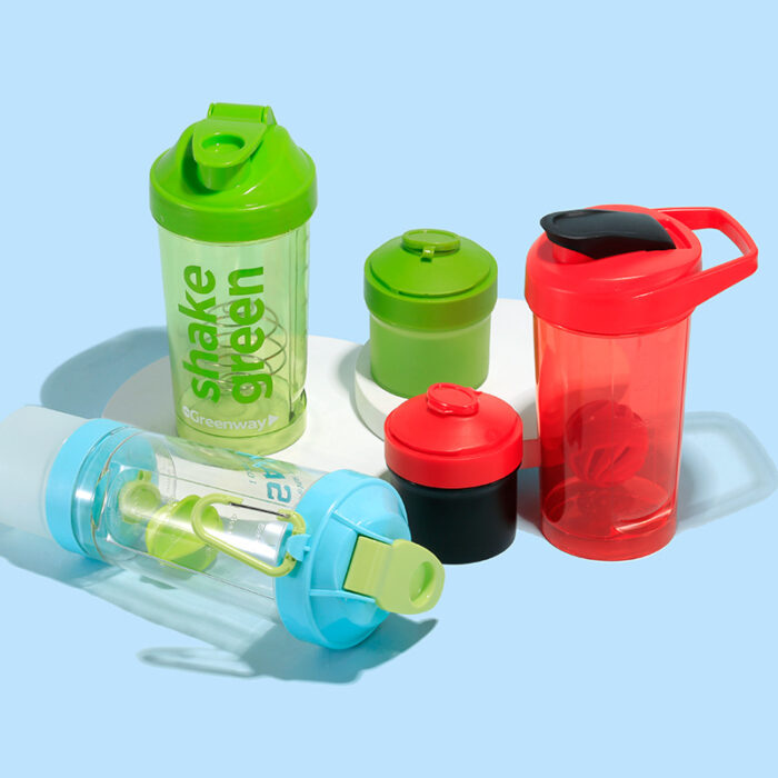 Wholesale Leak Proof Shaker Bottle BPA-Free Plastic Drinkware with Storage for Protein Powder