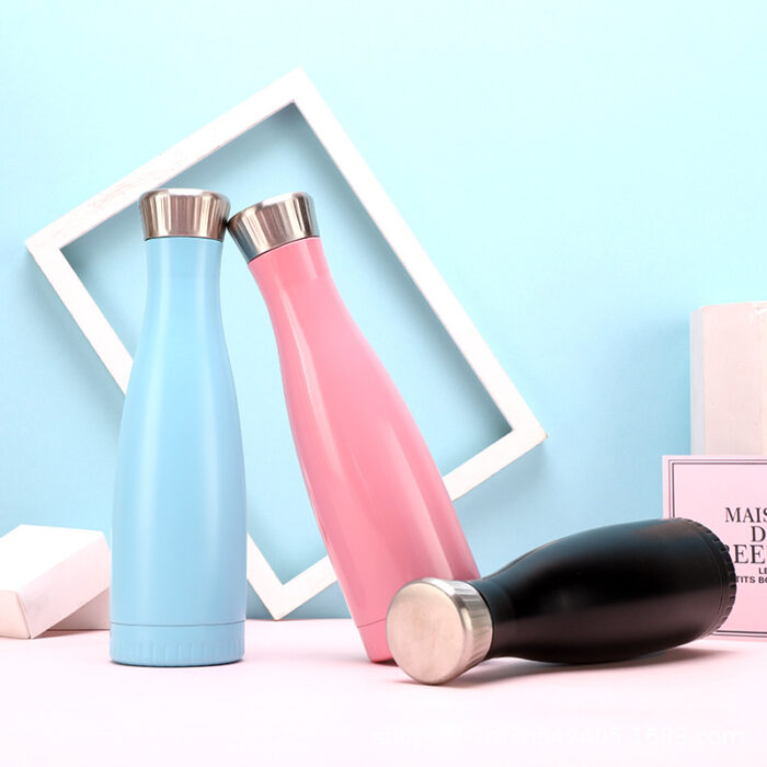 Baseball Bat Shaped Water Bottle Vacuum Flask Insulated Sports Stainless Steel