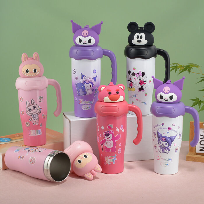 Cartoon Vacuum Insulated Mug Portable Stainless Steel Kids Tumbler Wholesale Custom